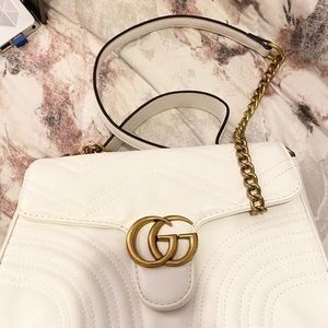 White Luxury Fashion Logo Purse